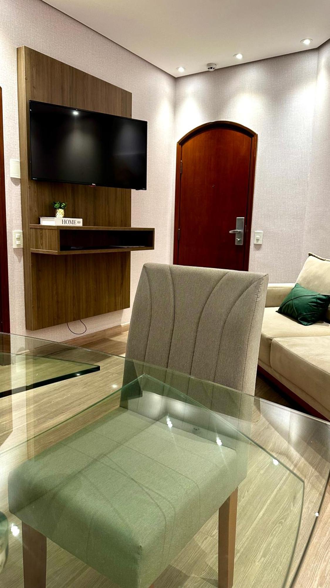 Flat Cosmopolitan Praia Com Estacionamento Gratis - Gonzaga - Andar Alto Santos  Exterior photo